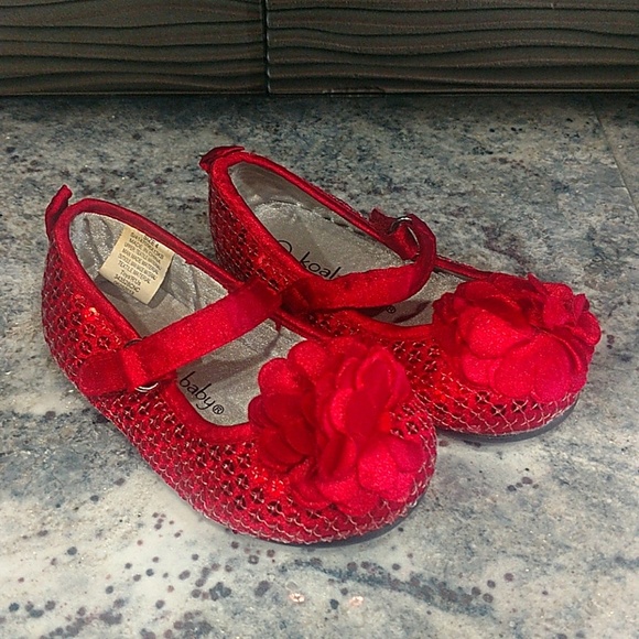 red baby dress shoes